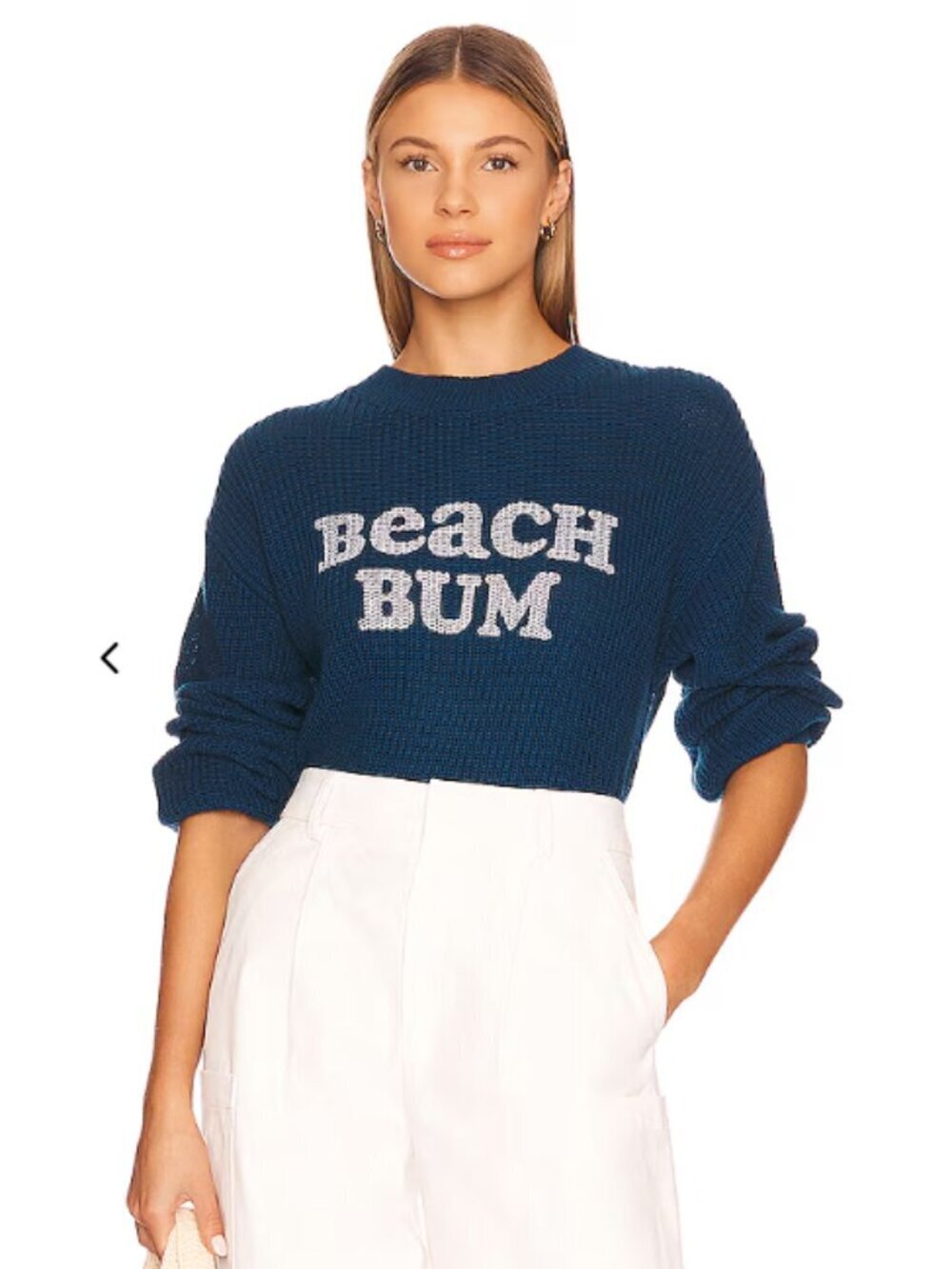 Wildfox Revolve 'Beach Bum' Knit Crewneck 100% Cotton Size S beach boho vacation